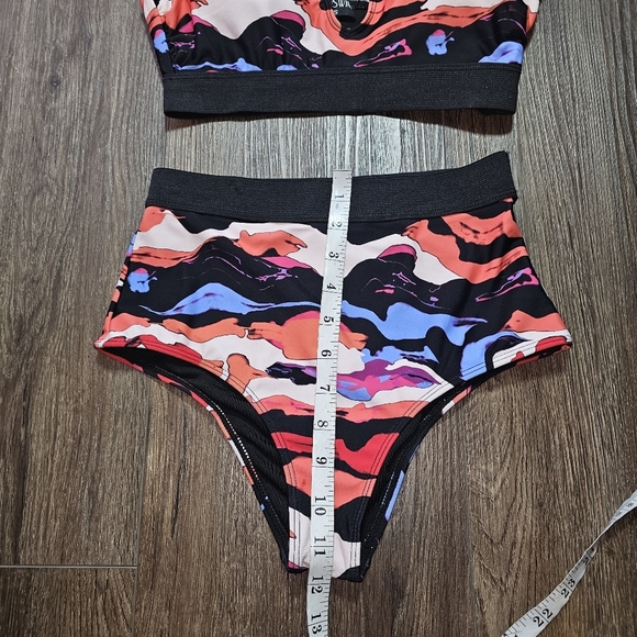 IconSwim Womens High Waisted Bikini Set Sz S Multicolor, Beach,Vacation - Picture 12 of 13